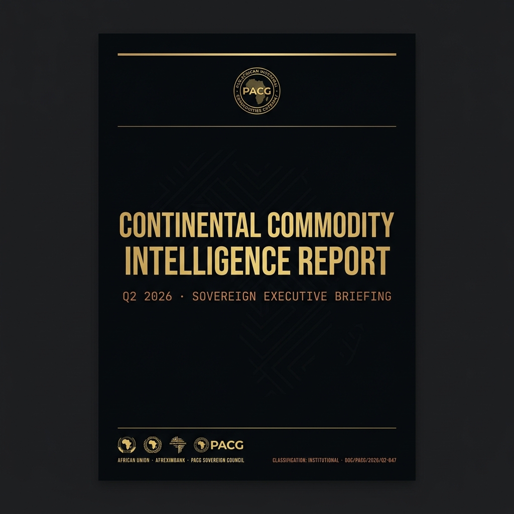 PACG executive intelligence report cover — presidential briefing quality
