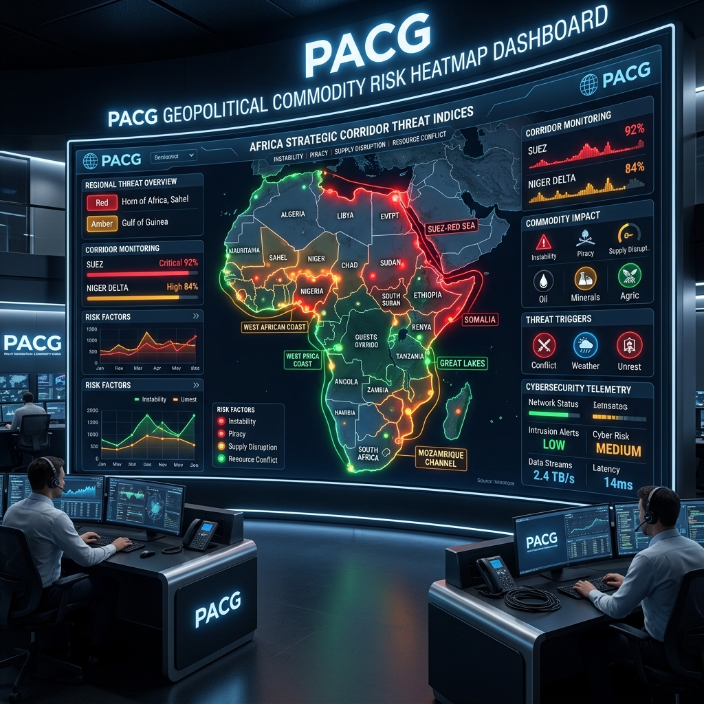 Geopolitical commodity risk heatmap