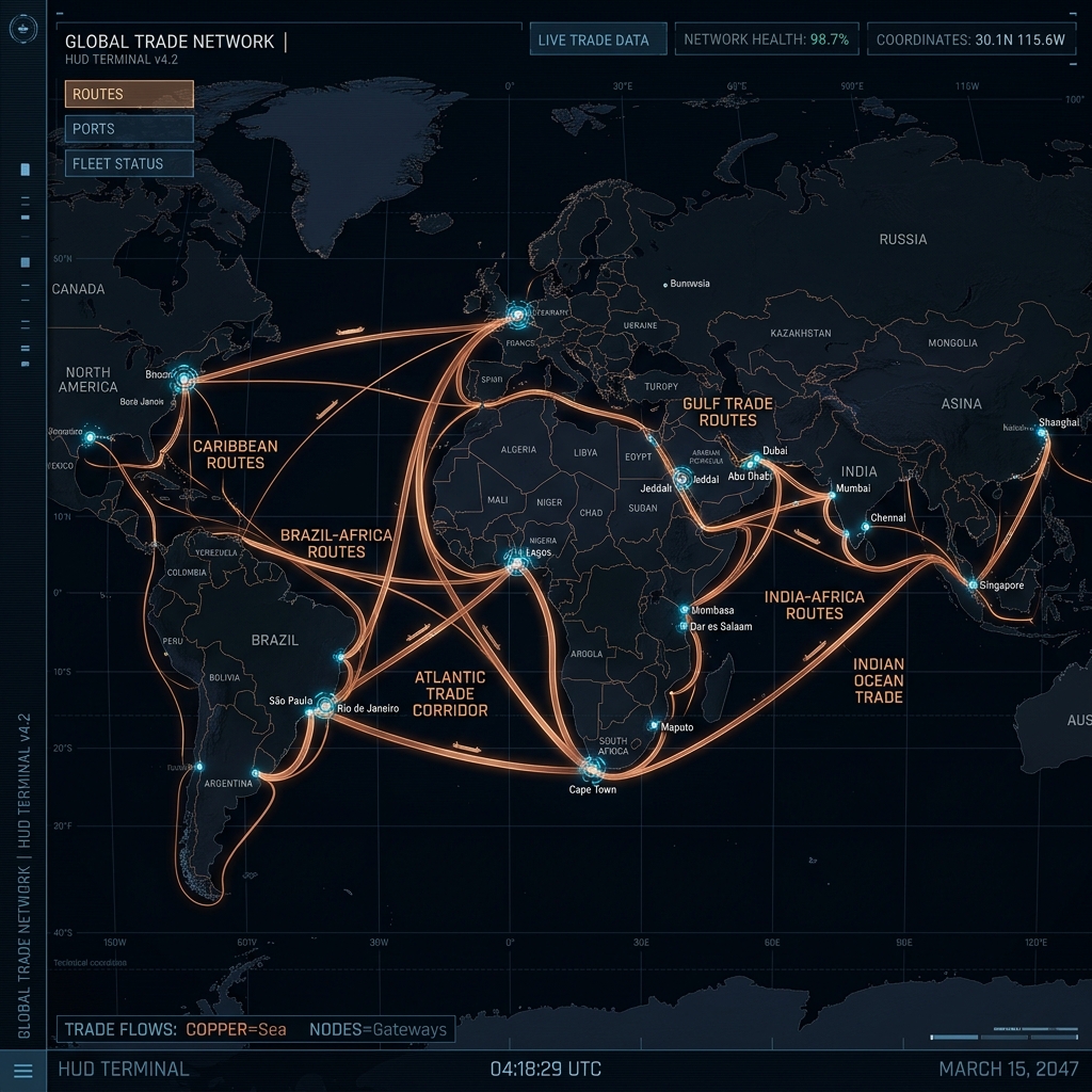 PACG Global maritime trade lanes